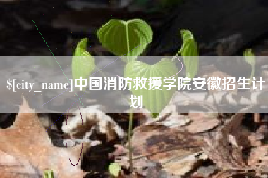 西藏中国消防救援学院安徽招生计划