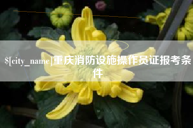 西藏重庆消防设施操作员证报考条件