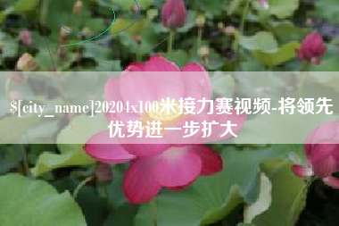 西藏20204x100米接力赛视频-将领先优势进一步扩大