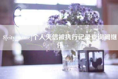 西藏个人失信被执行记录查询阚继伟