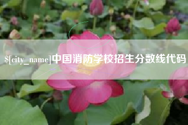 西藏中国消防学校招生分数线代码