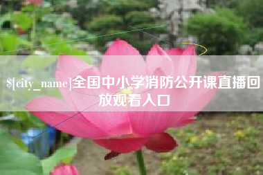 西藏全国中小学消防公开课直播回放观看入口