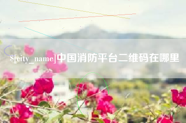 西藏中国消防平台二维码在哪里