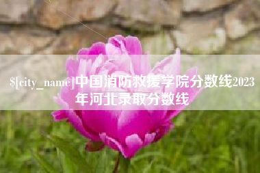 西藏中国消防救援学院分数线2023年河北录取分数线
