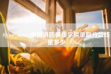 西藏中国消防救援学院录取分数线是多少