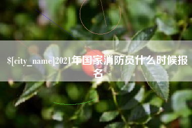 西藏2021年国家消防员什么时候报名