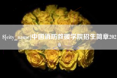 西藏中国消防救援学院招生简章2020