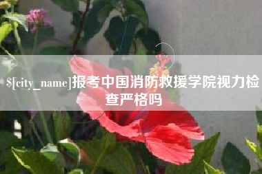 西藏报考中国消防救援学院视力检查严格吗