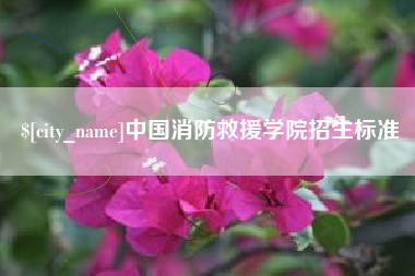 西藏中国消防救援学院招生标准