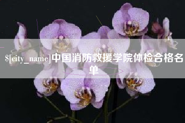 西藏中国消防救援学院体检合格名单