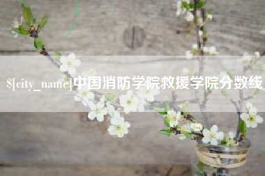 西藏中国消防学院救援学院分数线