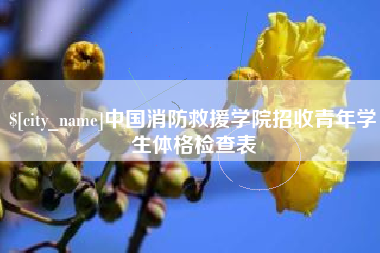 西藏中国消防救援学院招收青年学生体格检查表